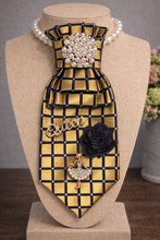 Load image into Gallery viewer, Queen Statement Necklace & Embellished Tie Set – Luxury Collar Piece