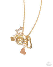 Load image into Gallery viewer, Canine Couture - Multi Mixed Metal Copper Gold Animal Paw Lanyard