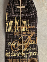 Load image into Gallery viewer, Christian Scripture Statement Tie | Amen Faith Necktie | Rhinestone Cross Religious Fashion Accessory