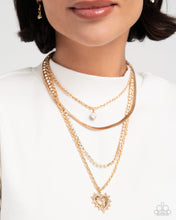 Load image into Gallery viewer, Complete Look - Gold tiered necklace and bracelet