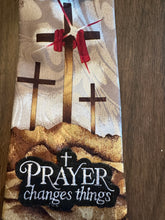 Load image into Gallery viewer, Prayer Changes Things Statement Tie | Christian Cross Neck Tie | Faith-Based Embellished Tie | Inspirational Church Accessory