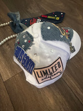 Load image into Gallery viewer, Faith & Designer Inspired Bling Set – Custom Embellished Hat & Statement Necklace