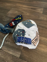 Load image into Gallery viewer, Faith & Designer Inspired Bling Set – Custom Embellished Hat & Statement Necklace