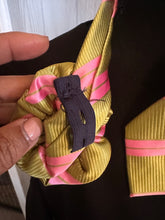 Load image into Gallery viewer, Statement Ruffle Tie Necklace – Pink & Gold Butterfly Accent