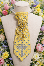 Load image into Gallery viewer, Golden Elegance Embellished Statement Tie Necklace