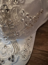 Load image into Gallery viewer, Bridal Embellished Baseball Cap – Crystal &amp; Lace Wedding Hat | Bride Statement Accessory
