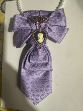 Load image into Gallery viewer, Lavender paisley elegance with a vintage cameo touch 💜 Timeless, feminine, and one of a kind.
