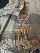 Load image into Gallery viewer, Custom Bling Camo Jacket – Women’s Statement Piece (Size Large Juniors)
