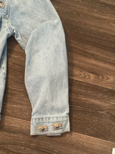 Load image into Gallery viewer, Faith Inspired Embellished Denim Jacket (Size Medium) | Custom Christian Statement Jacket
