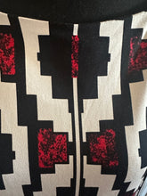 Load image into Gallery viewer, Size Medium Liz Claiborne red, black, and white geometric print sheath dress
