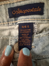 Load image into Gallery viewer, Upcycled Aeropostale Fringe Denim Shorts – Size 3/4 Women’s Western Festival Cutoffs | One-of-a-Kind Cowgirl Shorts

