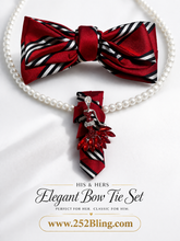 Load image into Gallery viewer, His &amp; Hers Elegant Bow Tie &amp; Pendant Set
