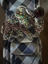 Load image into Gallery viewer, “So Will I” Faith Statement Neck Tie | Elephant Charm Embellished Tie | Inspirational Quote Accessory
