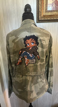 Load image into Gallery viewer, Custom Bling Camo Jacket – Women’s Statement Piece (Size Large Juniors)
