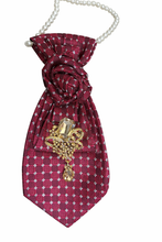 Load image into Gallery viewer, Upcycled necktie necklace Burgundy
