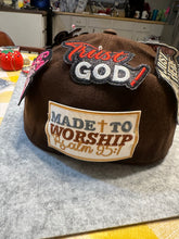 Load image into Gallery viewer, Faith-Based Custom Rhinestone size 7-5/8 fitted Hat – “Fashion Junkie” Christian Streetwear Cap
