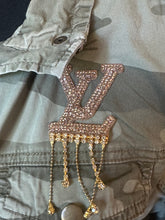 Load image into Gallery viewer, Custom Bling Camo Jacket – Women’s Statement Piece (Size Large Juniors)
