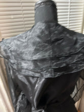 Load image into Gallery viewer, Size L Vintage 1990s sheer black wrap blouse
