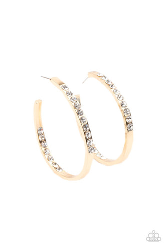 Borderline Brilliance - gold - Paparazzi earrings - The V Resale Boutique